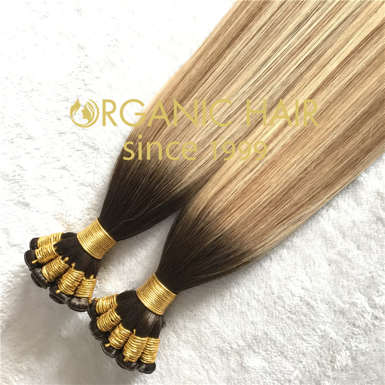 High end handtied weft with full cuticle intact  C74